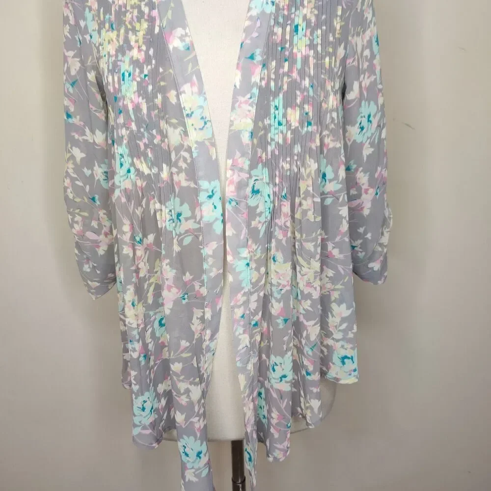 LC‎ Lauren Conrad Open Front Floral Blouse